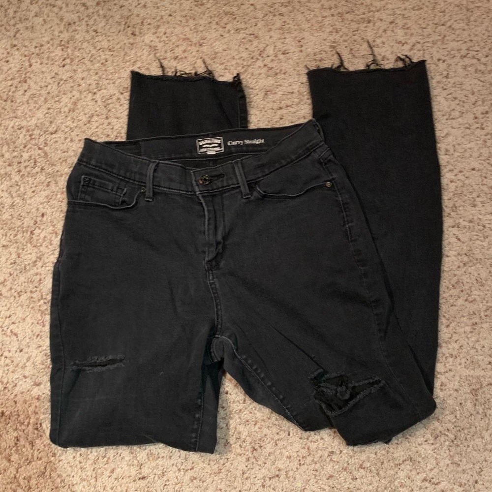 Levi Curvy Straight Ripped Jeans - Picture 2 of 7